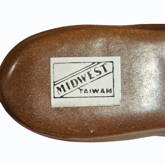 Vtg Midwest Clothtique and Ceramic Santa Figurine With Horn and Gift Sack READ - Picture 10 of 11